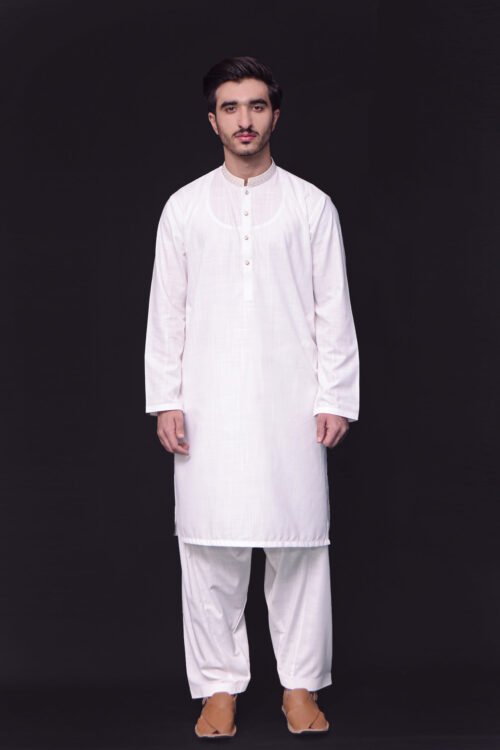 Firdous White Embroidery Kurta Shalwar Wash & Wear