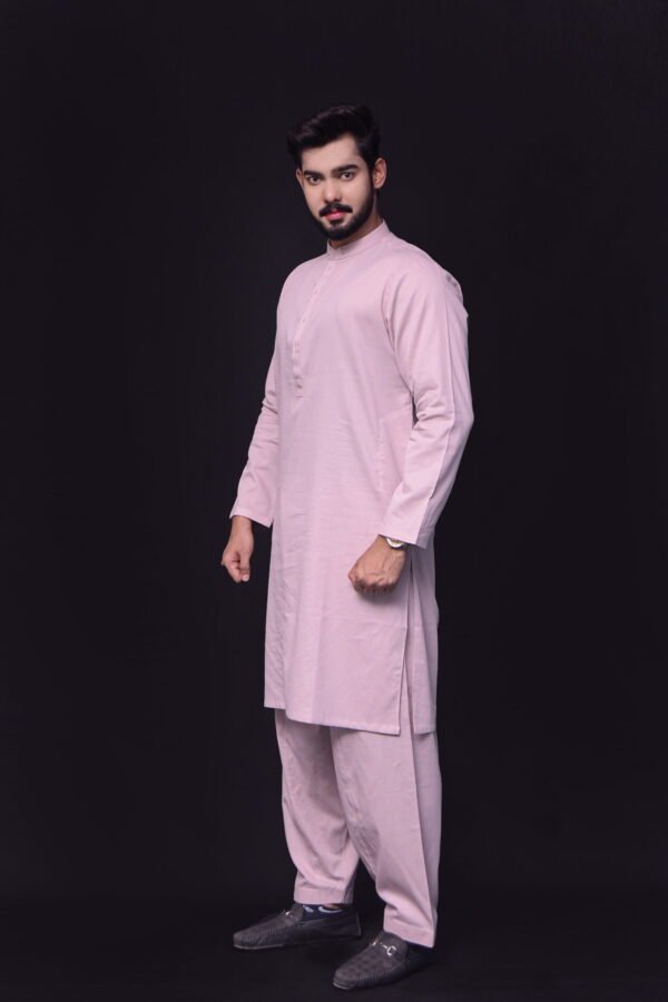Firdous Tea Pink Styling Kurta Shalwar Blended - Image 4
