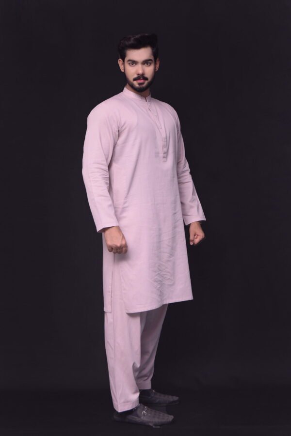 Firdous Tea Pink Styling Kurta Shalwar Blended - Image 3