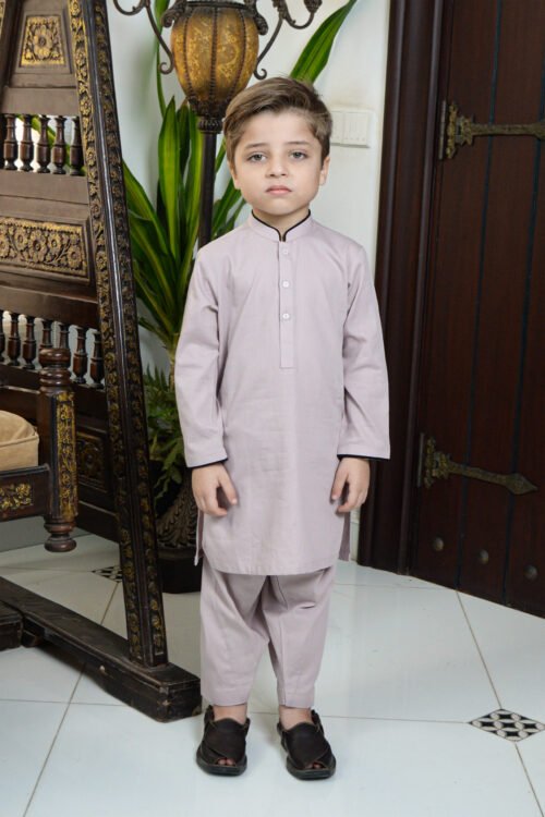 Firdous Light Purple Styling Kurta Shalwar Blended